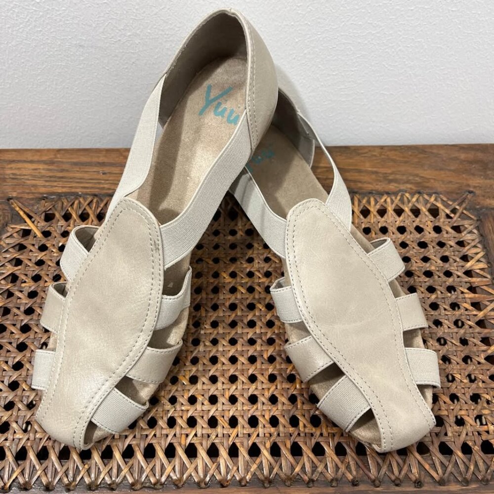 8.5 W Fisherman Cage Summer Beige Flat Yuu Minimalist Boho Chic Slip On Sandal
